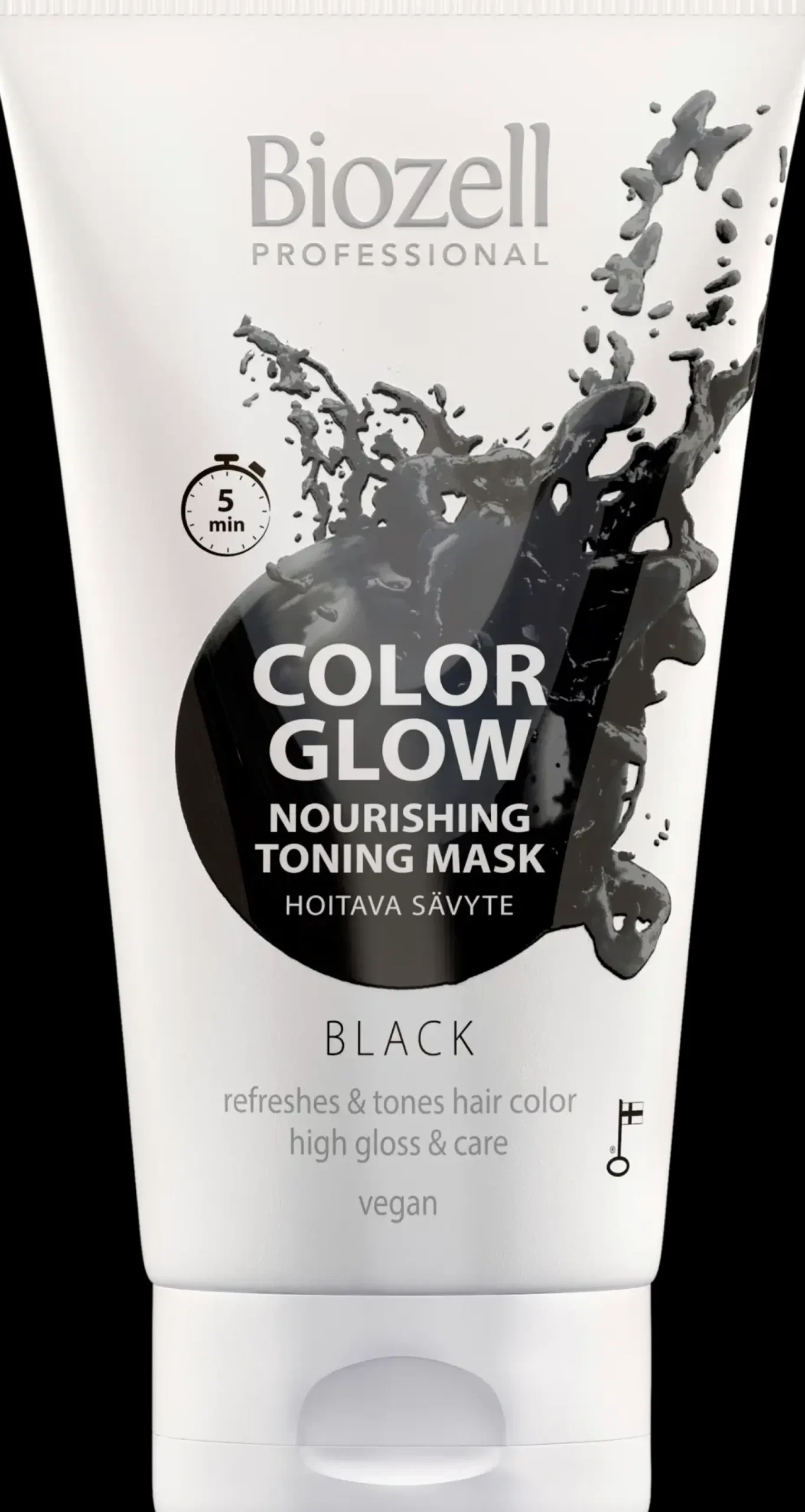 Biozell Color Glow Hoitava sävytenaamio Black 150ml