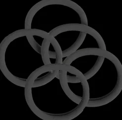 Cailap Paksu hiuslenkki 5 kpl musta