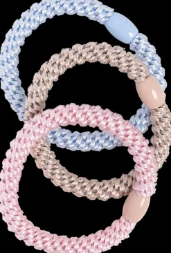 Cailap Punotut hiuslenkit 3 kpl värilajitelma beige/vaal.sin/vaal.pun