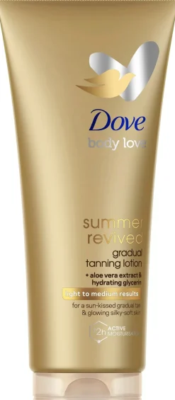 Dove Summer Revived Light to Medium Itseruskettava rusketus vaaleasta keskitummaan 200 ml