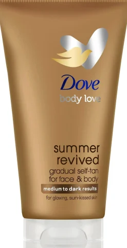 Dove Summer Revived Tumma Itseruskettava Asteittain itseruskettava kosteusvoide antaa päivettynyttä hehkua 75 ML