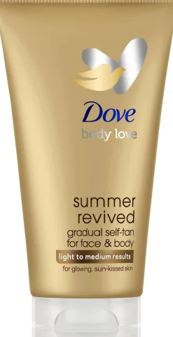 Dove Summer Revived Vaalea Itseruskettava Asteittain itseruskettava kosteusvoide antaa iholle päivetystä 75 ML