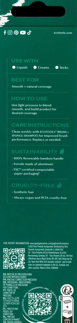 Ecotools Precise Concealer Brush -peiteainesivellin