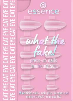 essence what the fake! PRESS-ON NAILS manicure set 02 CAT EYE 28 st