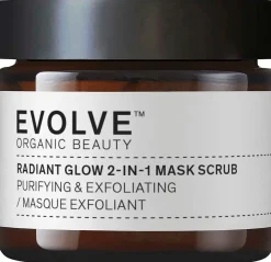 Evolve Organic Beauty Radiant Glow 2-in-1 Mask Scrub Kasvonaamio 60 ml