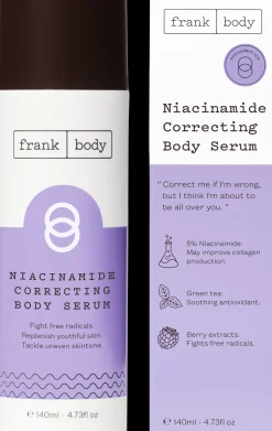 Frank Body Niacinamide Correcting Body Serum vartaloseerumi 140ml