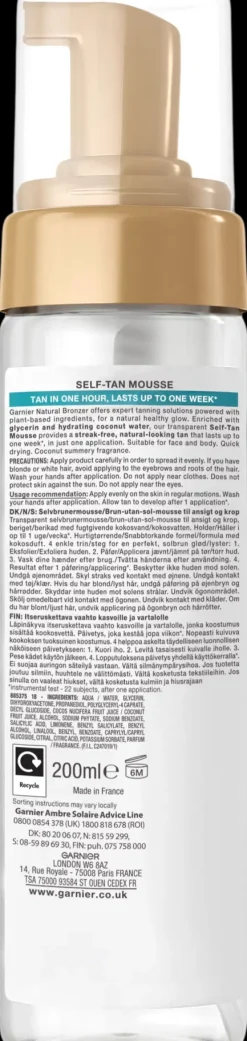 Garnier Ambre Solaire Natural Bronzer itseruskettava normaalille iholle 200 ml
