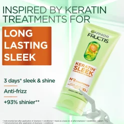 Garnier Fructis Keratin Sleek Hoitoaine pörröisille hiuksille 200 ml