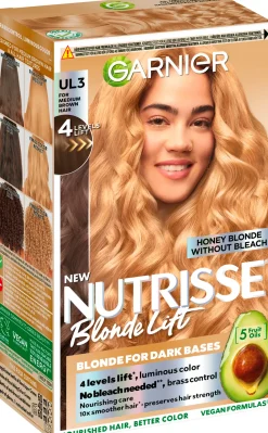 Garnier Nutrisse Ultra Bleach UL3 Luminous Blonde for Dark Brown Hair kestoväri normaaleille hiuksille 1 kpl