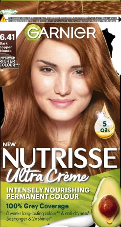 Garnier Nutrisse Ultra Créme 6.41 Dark Copper Blonde Tumma Kuparinvaalea kestoväri 1kpl