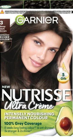 Garnier Nutrisse Ultra Creme 3.0 Deep Dark Brown Syvä Tummanruskea kestoväri 1kpl