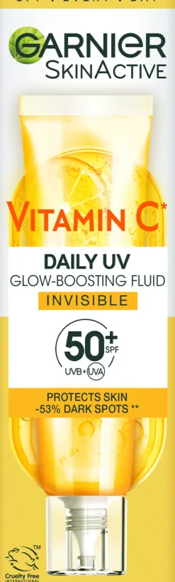 Garnier SkinActive Vitamin C* Invisible uv-voide SPF50 samealle iholle 40 ml