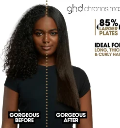 ghd Chronos Max - leveä muotoilurauta valkoinen