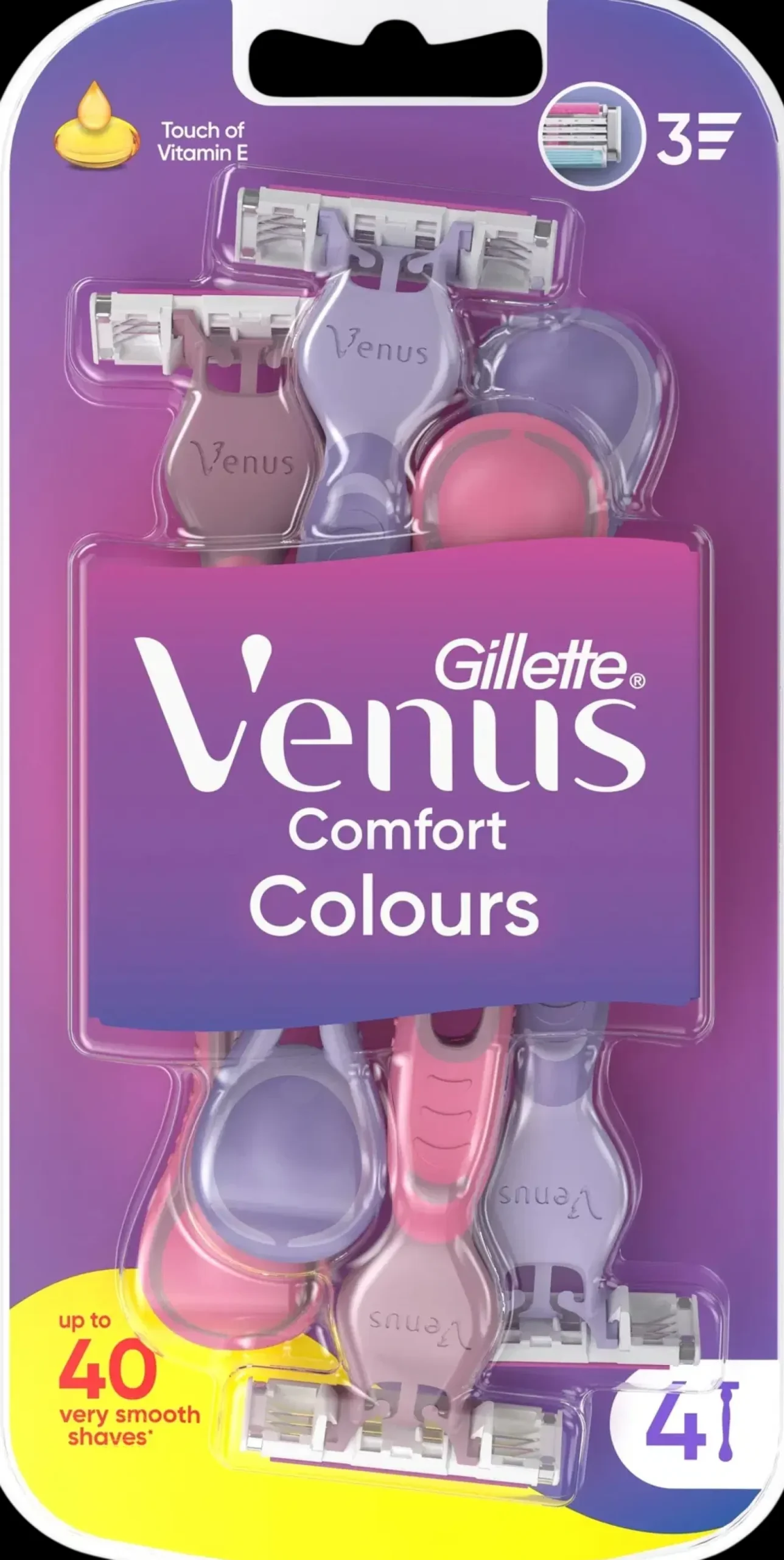 Gillette Venus3 Colors 4kpl varsiterä
