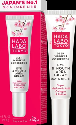 HADA LABO TOKYO Deep Wrinkle Corrector Eye & Mouth Area Cream täsmävoide juonteille 15ml