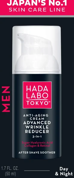 HADA LABO TOKYO MEN Anti-Aging Cream Advanced Wrinkle Reducer -kasvovoide 50ml