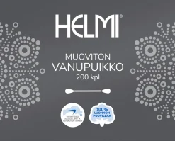 Helmi muoviton vanupuikko 200 kpl