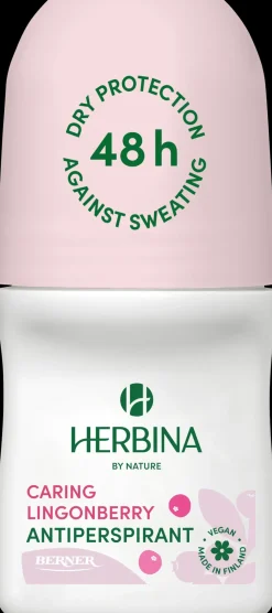 Herbina 50ml antiperspirantti roll-on Caring Lingonberry