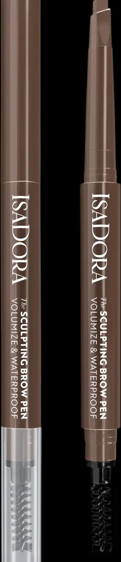 Isadora Sculpting Brow Pen With Brush kulmakynä 82 Medium Brown 0,2 g