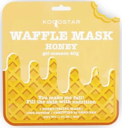 KOCOSTAR Waffle Mask Honey kosteuttava kangasnaamio 1kpl