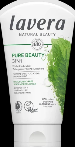 lavera Pure Beauty 3IN1 puhdistus, kuorinta ja naamio 125 ml