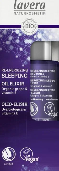 lavera Re-Energizing Sleeping Oil Elixir -öljyeliksiiri 30ml