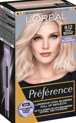 L'Oréal Paris Preference 9.12 Siberia vaalea helmiäistuhka kestoväri 1kpl