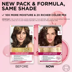 L'Oréal Paris Excellence Creme 4 Brown Tummanruskea kestoväri 1kpl