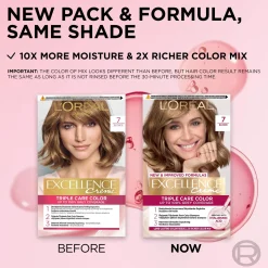 L'Oréal Paris Excellence Creme 7 Blonde Tummanvaalea kestoväri 1kpl