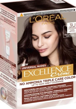 L'Oréal Paris Excellence Creme Universal Nudes 3U Universal Dark Brown kestoväri ilman ammoniakkia 1kpl