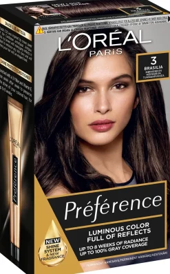 L'Oréal Paris Préférence 3 Brasilia Dark Brown Tummanruskea kestoväri 1kpl