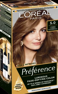 L'Oréal Paris Préférence 5.0 Rome Light Brown Vaalenaruskea kestoväri 1kpl