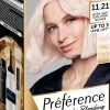 L'Oréal Paris Préférence Le Blonding 11.21 Ultra Light Extra Light Cool Crystal Blonde Erittäin kirkas viileä kristallinvaalea kestoväri 1kpl