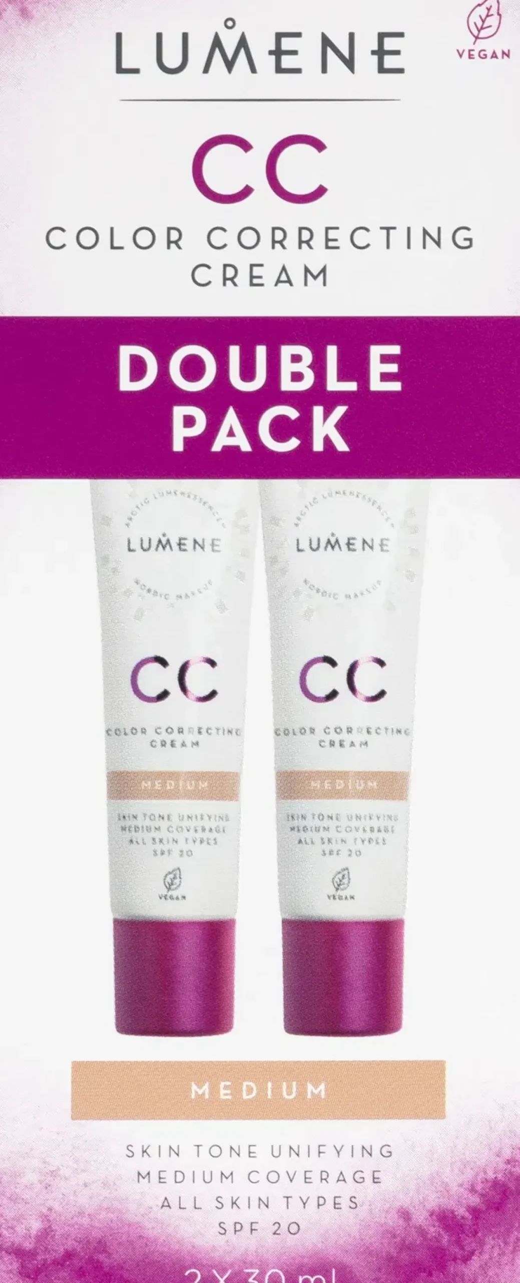 Lumene CC Color Correcting Cream SPF20 tuplapakkaus