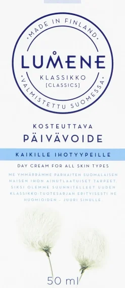 Lumene KLASSIKKO Kosteuttava päivävoide kaikille ihotyypeille 50ml