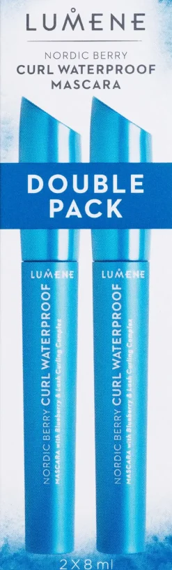 Lumene Nordic Berry Curl Mascara Waterproof tuplapakkaus musta