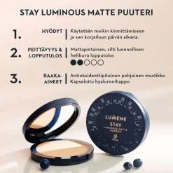 Lumene Stay Luminous Matte puuteri 10 g