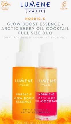 Lumene VALO Hyaluronitiiviste + vitamiini-tehohoito tuplapakkaus