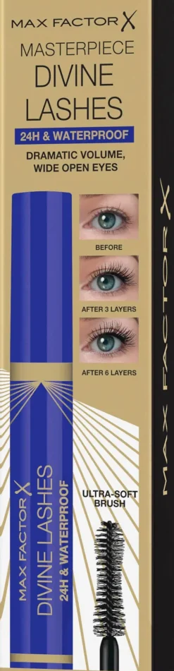 Max Factor Divine Lashes Mascara Black Waterproof 4 ml ripsiväri
