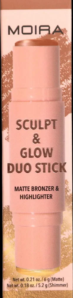MOIRA Sculpt & Glow Duo Stick varjostus- ja korostuspuikko 6 g + 5,2 g
