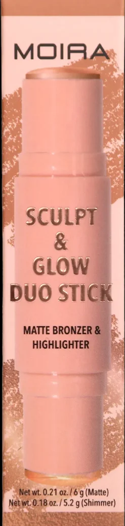 MOIRA Sculpt & Glow Duo Stick varjostus- ja korostuspuikko 6 g + 5,2 g