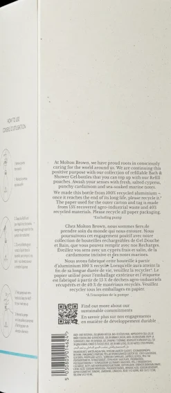 Molton Brown Infinite Bottle Coastal Cypress & Sea Fennel Bath & Shower Gel suihkugeeli 400 ml