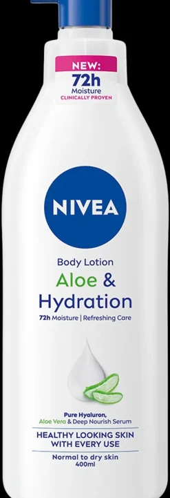 NIVEA 400ml Aloe & Hydration Body Lotion -vartalovoide