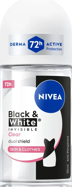 NIVEA 50ml Black & White Invisible Original Deo Roll-on -antiperspirantti