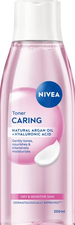 NIVEA 200ml Caring Toner -kasvovesi