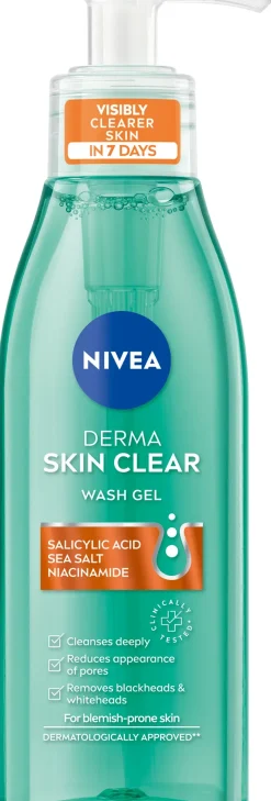 NIVEA 150ml Derma Skin Clear Wash Gel -puhdistusgeeli