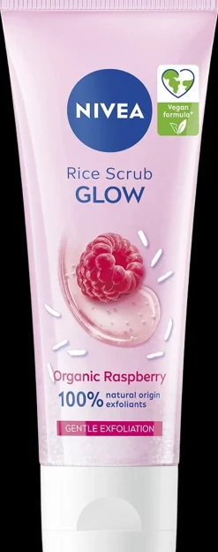 NIVEA 75ml Glow Rice Scrub -kuorintavoide kuivalle iholle