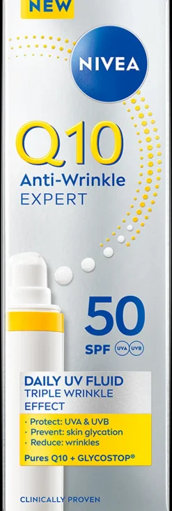 NIVEA 40ml Q10 Anti-Wrinkle Expert Daily UV Fluid SK50 -päivävoide