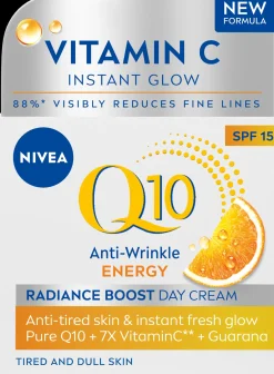 NIVEA 50ml Q10 Energy Radiance Boost Day Cream SK15 -päivävoide