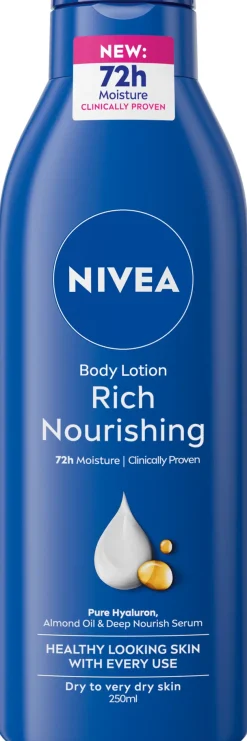 NIVEA 250ml Rich Nourishing Body Milk -vartaloemulsio